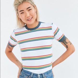 NEW • Truly Madly Deeply • Jewel Stripe Ringer Tee